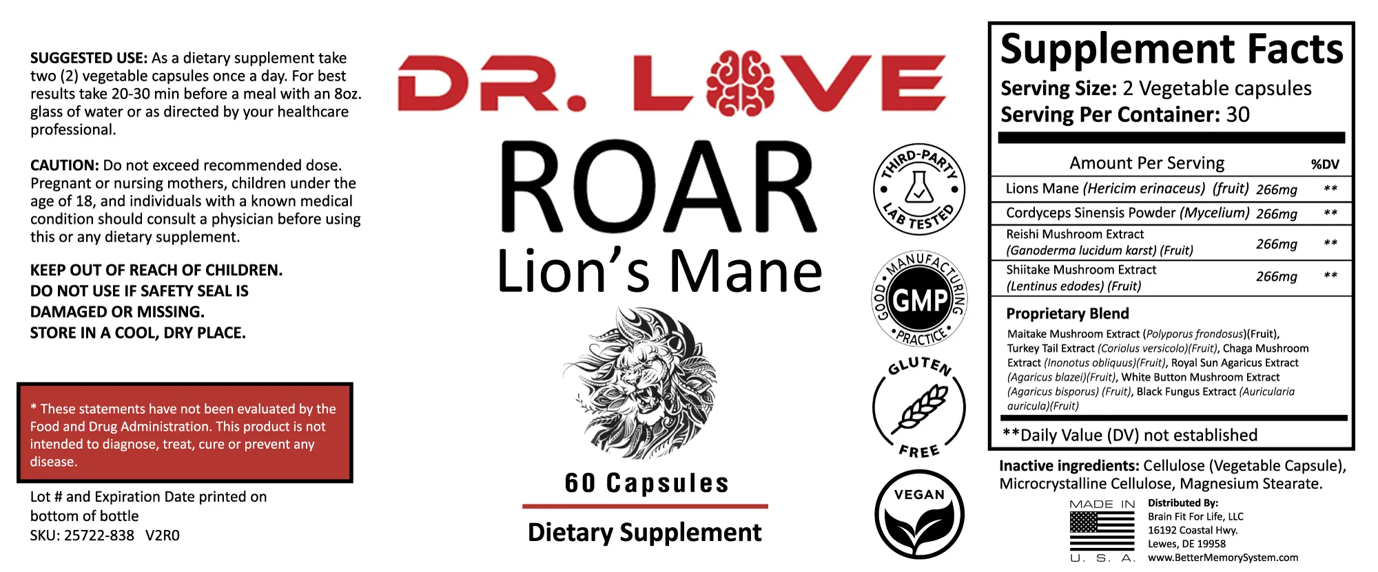 Official discount offer for Dr. Love’s Lion’s Mane